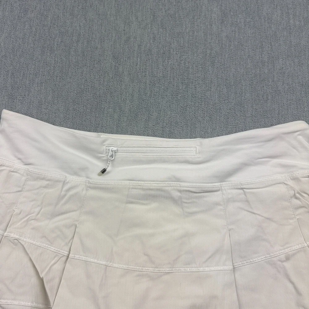 Lululemon Skirt Skort Womens 10 Ivory Athletic Pace Rival 4-Way Stretch Tennis